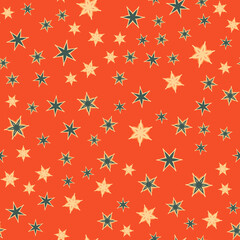 Seamless stars pattern Print