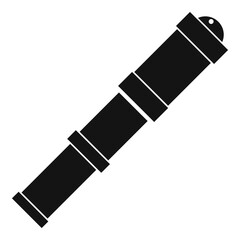 Antique telescope icon simple