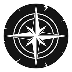 Ancient compass icon simple