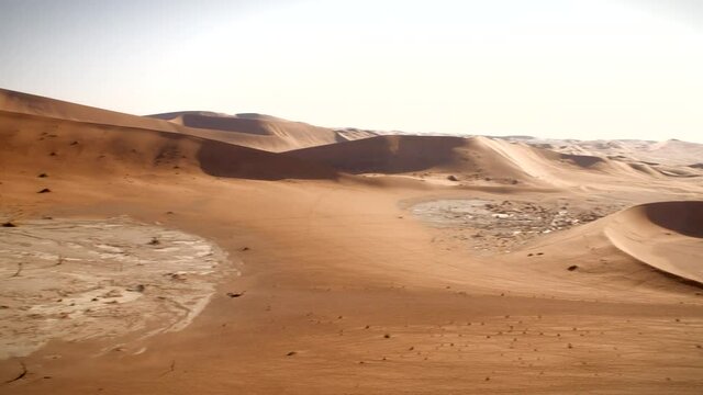 Deadvlei from top of a dune in namibia