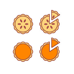 Pie icons set © sudowoodo