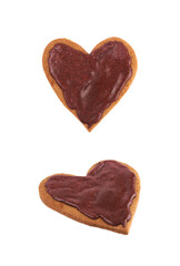 Heart shaped cookie isolated