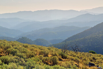 Fototapeta premium landscape with layers of mountains
