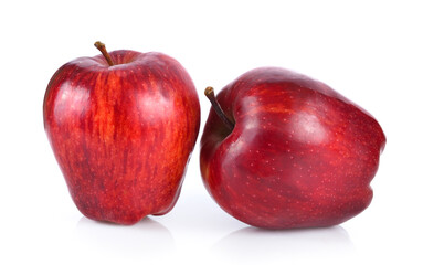 red apple on white background