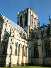 Obraz premium york minster with bell tower and roofs