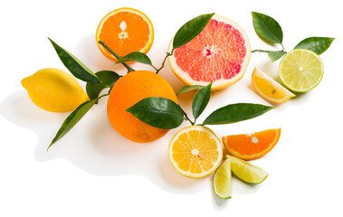 Obraz na płótnie Canvas Colorful citrus fruits.