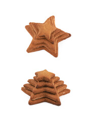 Star shaped cookie isolated
