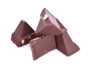 Chocolate splits on white