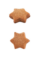 Fresh baked ginger cookie isolated