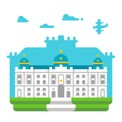 Fototapeta premium Flat design Vienna Hofburg