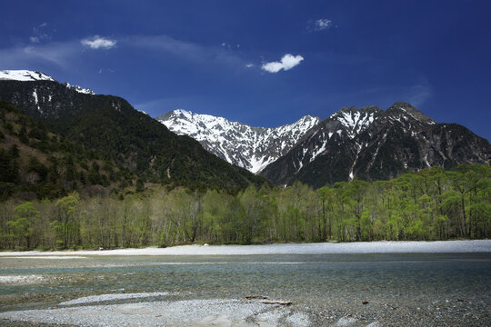 Kamikochi · Azusa River And Hodaka Mountains In Early Summer