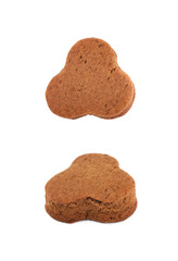 Fresh baked ginger cookie isolated