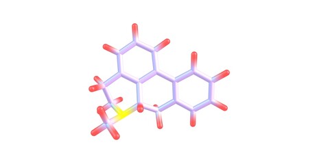 Aporphine molecular structure isolated on white