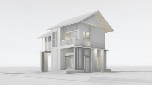 3D Rendering House Design 