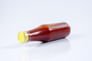 Bottle of Chili Sauce On White Background