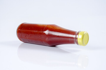 Bottle of Chili Sauce On White Background