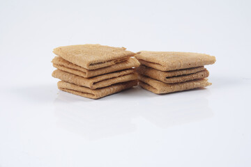 Kuih Kapit or the Love Letter biscuit over white background