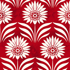 Seamless Vintage Chinese Background botanic garden point leaf flower