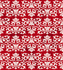 Seamless Vintage Chinese Background botanic spiral cross flower vine