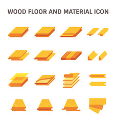 Wood floor pattern and material vector icon set design.