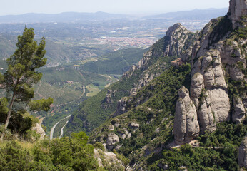 View from Montserrat mountain, Catalonia