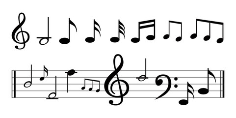 Fototapeta premium Music note backgroud