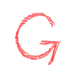 Single hand drawn letter isolated