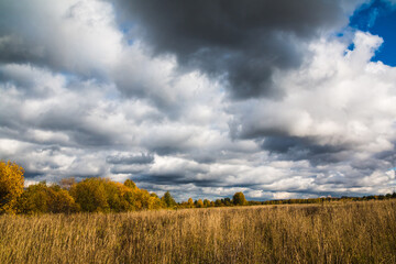 The sky and clouds