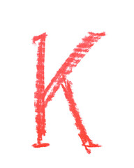 Single hand drawn letter isolated