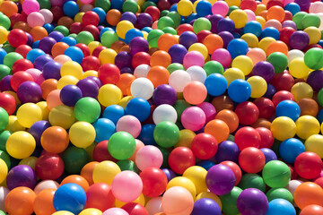 Colorful plastic balls pool