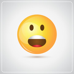 Yellow Cartoon Face Screaming People Emotion Icon Vector Illustration