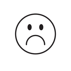 Cartoon Face Sad Negative People Emotion Icon Vector Illustration