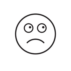 Cartoon Face Sad Negative People Emotion Icon Vector Illustration