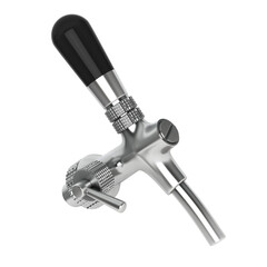 Bar Beer Tap Faucet closeup. 3d Rendering