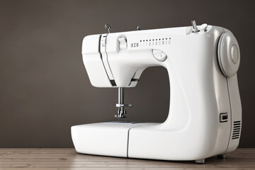 Modern White Sewing Machine. 3d Rendering