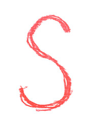 Single hand drawn letter isolated