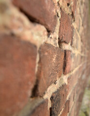 Brick wall close-up view