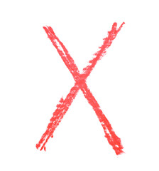 Single hand drawn letter isolated