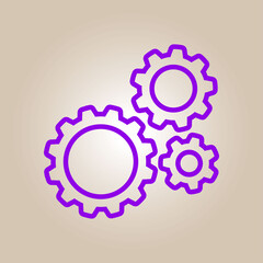 Icon of gears.The development and management of business processes.