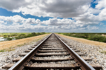 Railway in Guajira till the infinite
