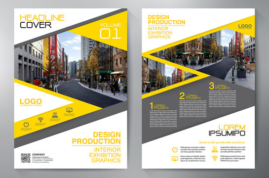 Business brochure flyer design a4 template.