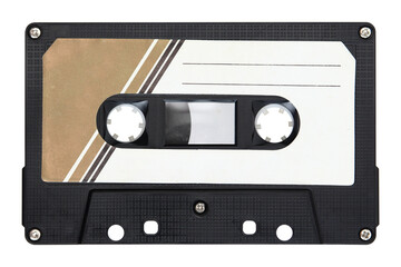 Audio cassette isolated on background