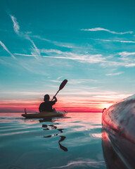 side view on kayak