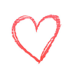 Hand drawn heart shape isolated