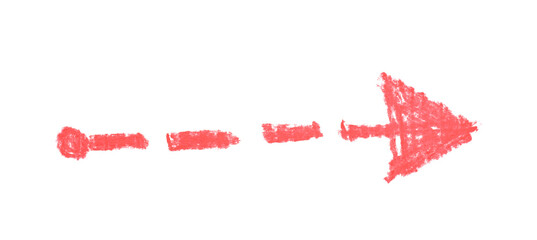 Hand drawn arrow symbol isolated