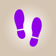 Black Imprint soles shoes icon. Flat design style.