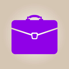 Briefcase icon, vector illustration. Flat design style. 