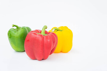 sweet pepper isolated  in white background , rew vagetable