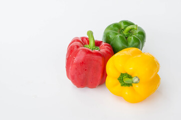 sweet pepper isolated  in white background , rew vagetable