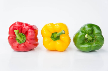 sweet pepper isolated  in white background , rew vagetable
